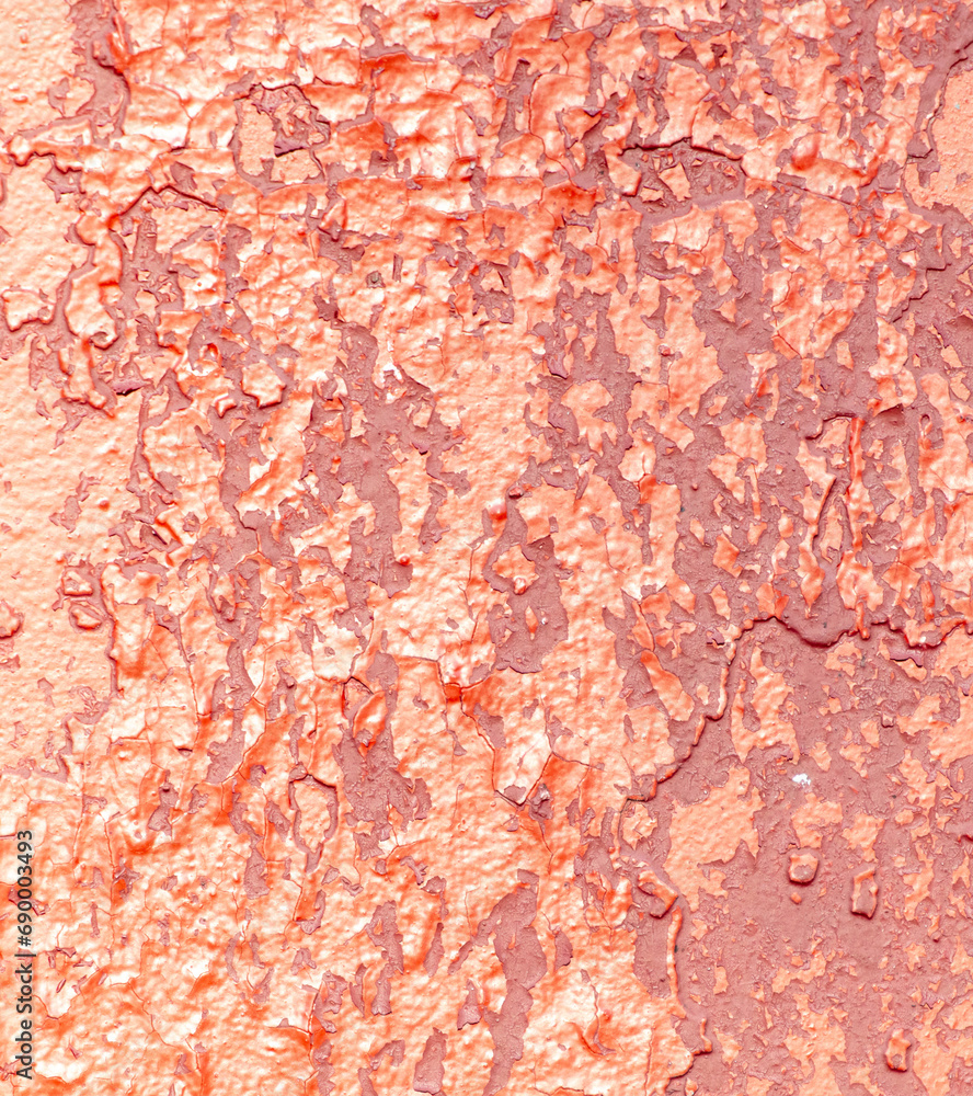 Cracked rusty metal painted with red paint as an abstract background. Texture Cracked rusty metal painted with red paint as an abstract background. Texture