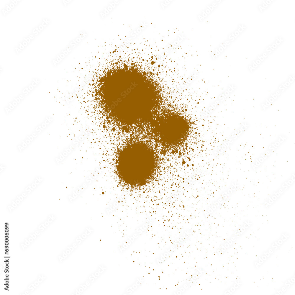 Coffee, chocolate, liquid stains isolated on transparent background. Royalty high-quality free stock PNG image of Tea Stains spill. Round coffee stain isolated, cafe splash fleck drink, slushy mud - obrazy, fototapety, plakaty 