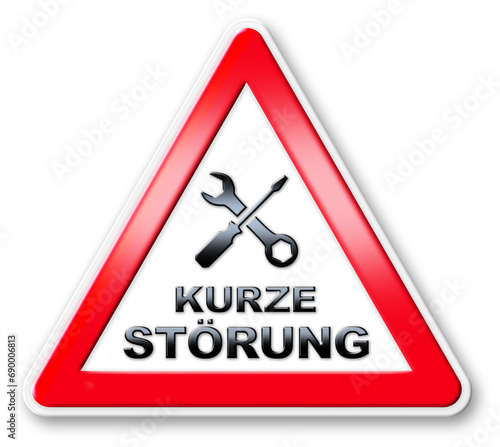 SCHILD  KURZE STÖRUNG  3D