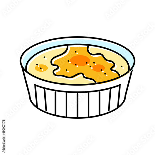 creme brulee sweet food color icon vector. creme brulee sweet food sign. isolated symbol illustration