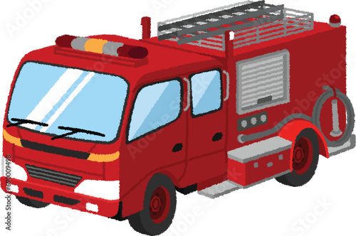 消防ポンプ車のイラスト