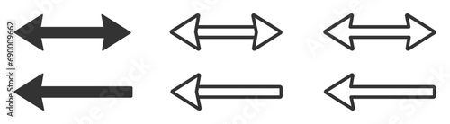 Double arrow flat graphic vector icons