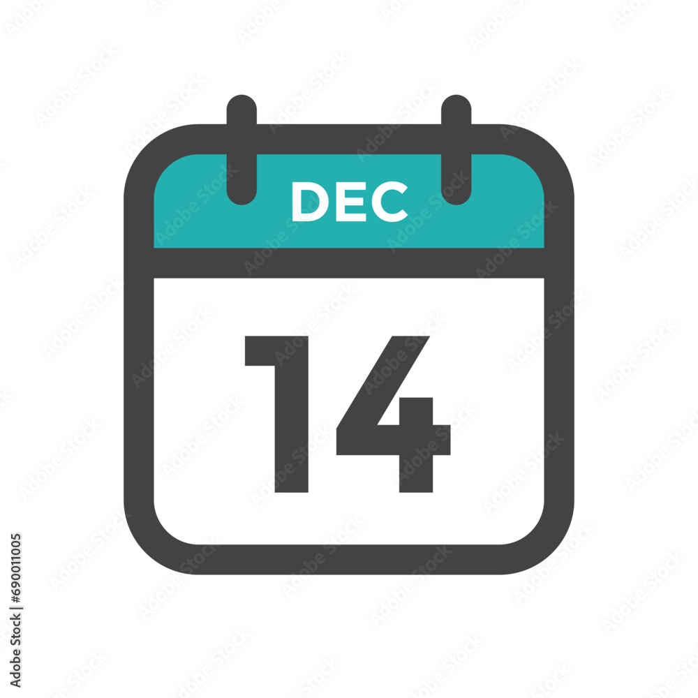 December 14 Calendar Day or Calender Date for Deadlines or Appointment December 14 Calendar Day or Calender Date for Deadlines or Appointment