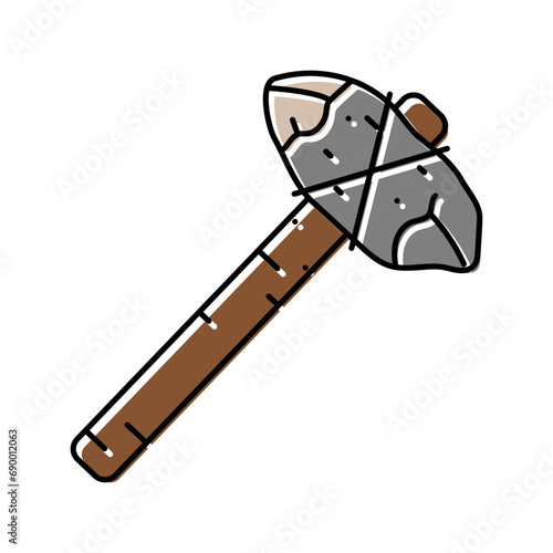 early stone tools human evolution color icon vector. early stone tools human evolution sign. isolated symbol illustration