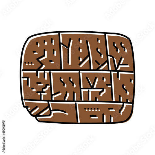 writing human evolution color icon vector. writing human evolution sign. isolated symbol illustration