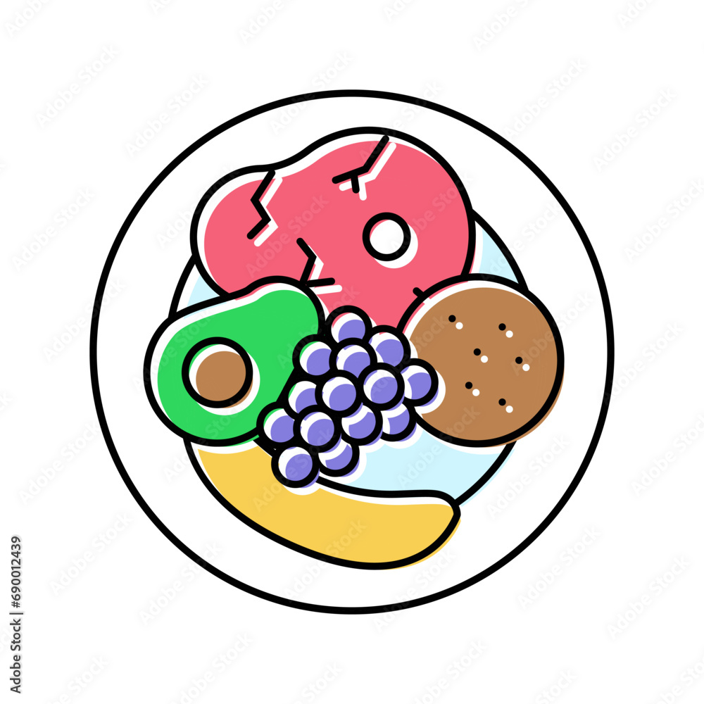 play food set toy baby color icon vector. play food set toy baby sign. isolated symbol illustration