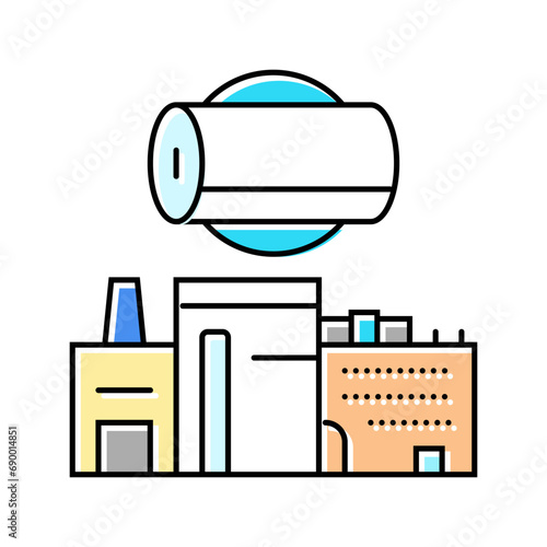 pulp mill paper color icon vector. pulp mill paper sign. isolated symbol illustration