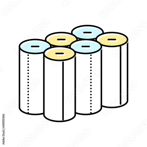 napkin roll paper towel color icon vector. napkin roll paper towel sign. isolated symbol illustration