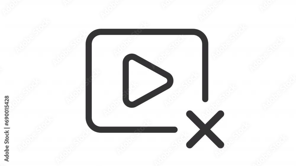 2D black simple thin line animation of delete video, HD video with transparent background, seamless loop 4K video representing UI icons. 2D black simple thin line animation of delete video, HD video with transparent background, seamless loop 4K video representing UI icons.