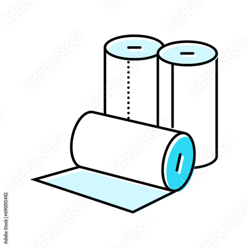 hygiene roll paper towel color icon vector. hygiene roll paper towel sign. isolated symbol illustration