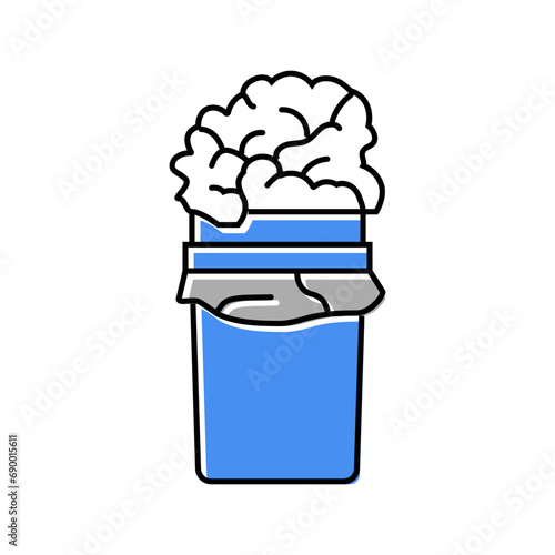paper towel trash color icon vector. paper towel trash sign. isolated symbol illustration