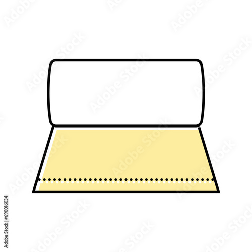 kitchen roll paper towel color icon vector. kitchen roll paper towel sign. isolated symbol illustration