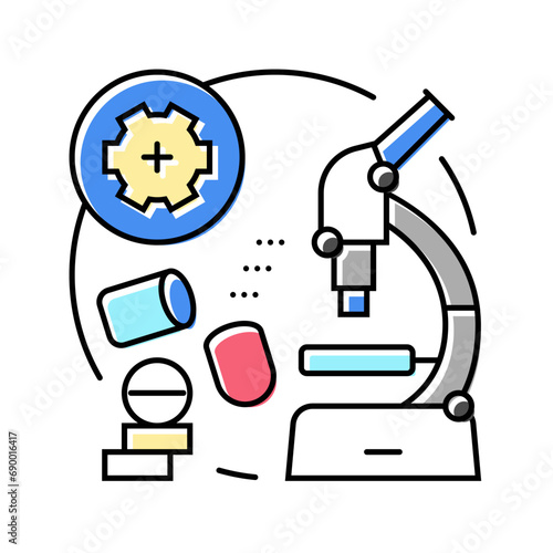 drug discovery development biomedical color icon vector. drug discovery development biomedical sign. isolated symbol illustration