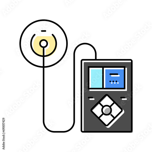 insulin pump biomedical color icon vector. insulin pump biomedical sign. isolated symbol illustration