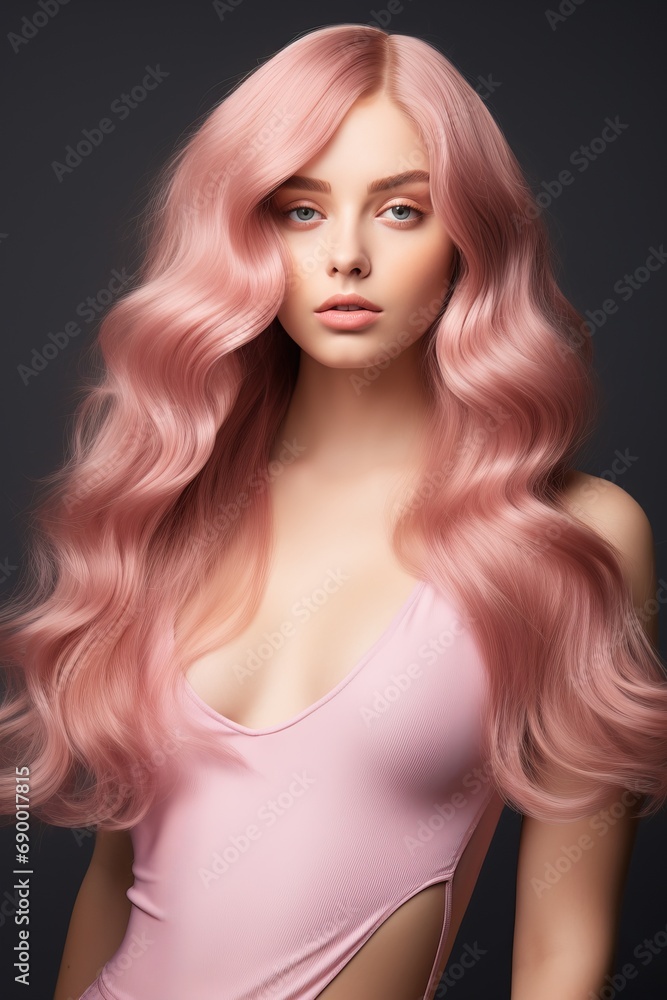 A woman with a beautiful flowing hair A woman with a beautiful flowing hair
