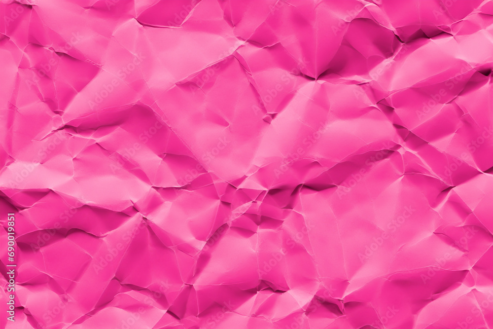 Pink crumpled paper background texture pattern overlay
