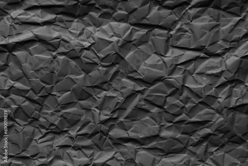 Black crumpled paper background texture pattern overlay