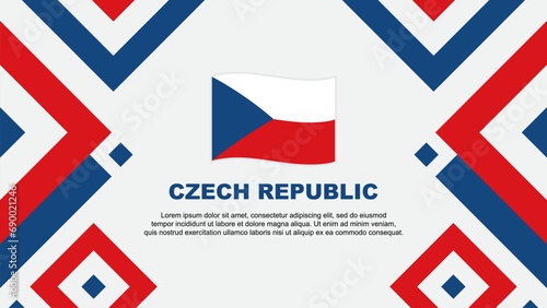 Czech Republic Flag Abstract Background Design Template. Czech Republic Independence Day Banner Wallpaper Vector Illustration. Czech Republic Template