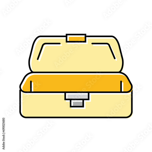 lunch box plastic food color icon vector. lunch box plastic food sign. isolated symbol illustration