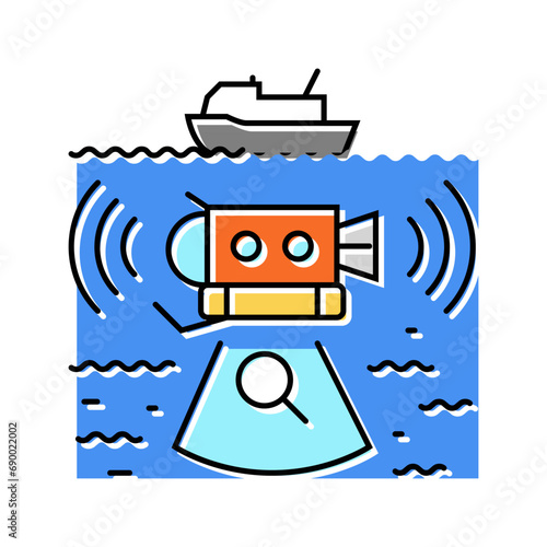 marine research expeditions color icon vector. marine research expeditions sign. isolated symbol illustration