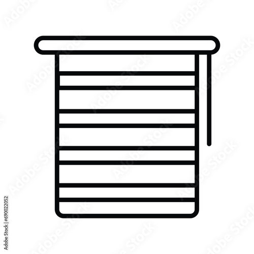 window blinds icon with white background vector stock illustration