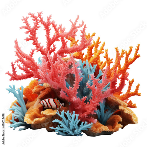 Fototapeta Naklejka Na Ścianę i Meble -  Coral reef isolated on transparent background, png