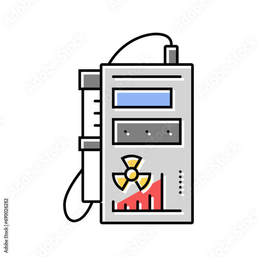 geiger counter nuclear energy color icon vector. geiger counter nuclear energy sign. isolated symbol illustration