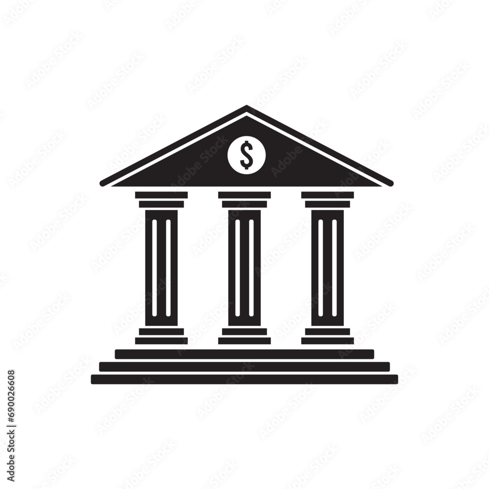 Fototapeta premium bank building icon vector