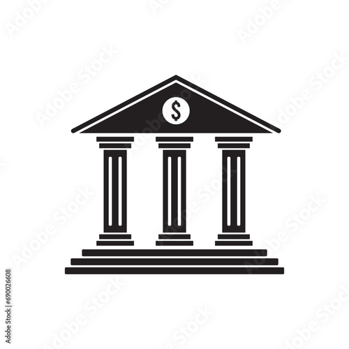 bank building icon vector