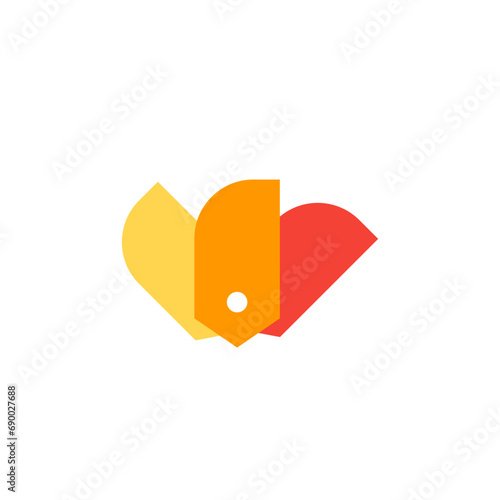Fire Sale Discount Tag Logo Design Vector