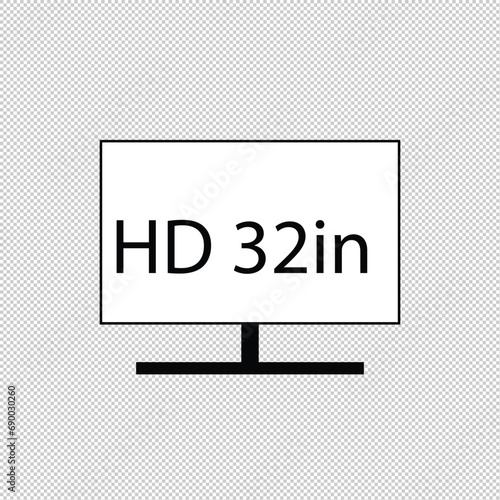 4K TV flat screen lcd or oled, plasma, realistic illustration, White blank monitor mockup. wide flatscreen monitor mockup