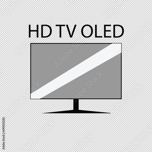 4K TV flat screen lcd or oled, plasma, realistic illustration, White blank monitor mockup. wide flatscreen monitor mockup