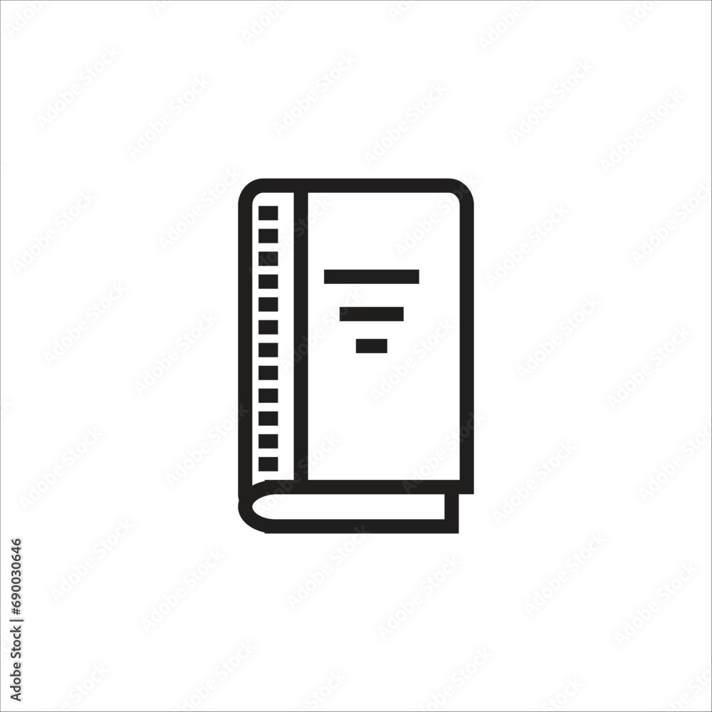 book vector icon line template book vector icon line template