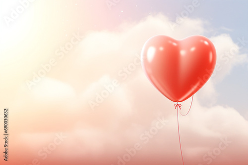 heart shaped balloonsRed heart shaped balloons Red heart from clouds valentine's day concept