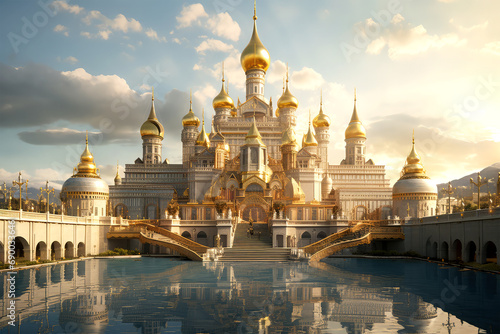 kremlin palace on background