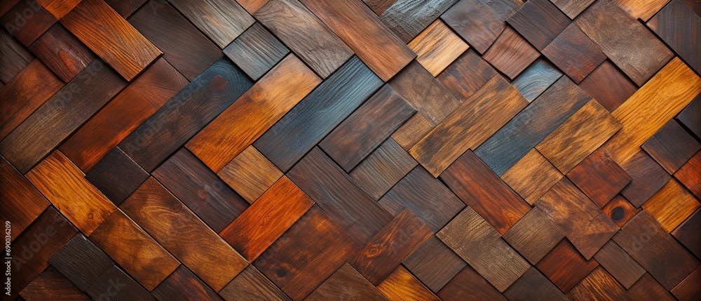 Combination of patterned wood surface. - obrazy, fototapety, plakaty 