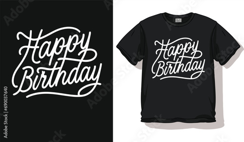 happy birthday stylish t shirt print design