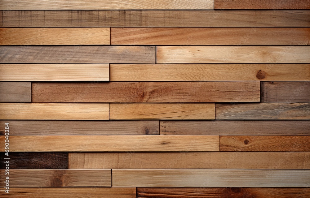 Naklejka premium Wooden planks. Textured background with natural wood lather arrangement and pattern .