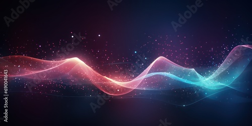 abstract colorful wave background with space