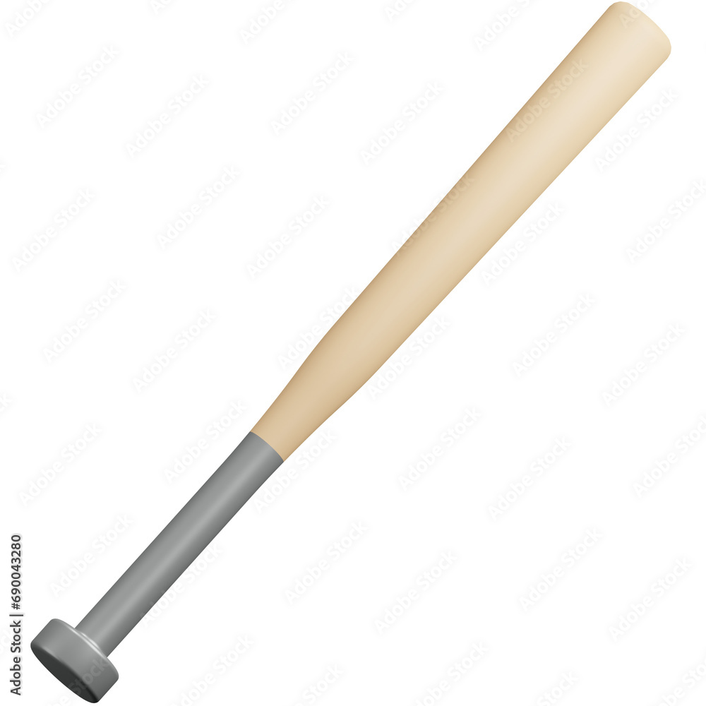 Baseball Stick 3D Icon Baseball Stick 3D Icon