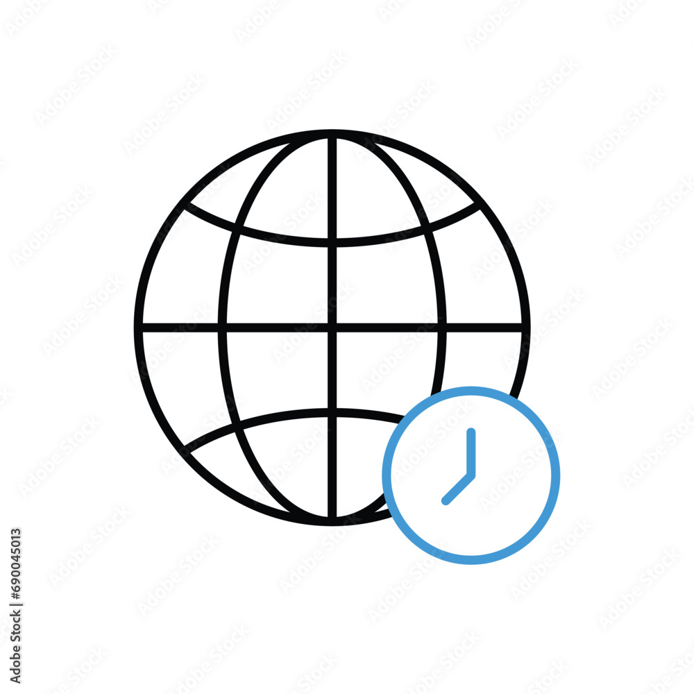 Time Zone Icon vector stock illustration Time Zone Icon vector stock illustration