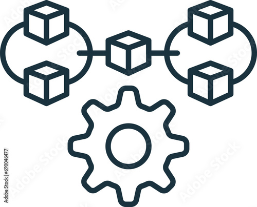 Blockchain governance icon. Monochrome simple sign from blockchain collection. Blockchain governance icon for logo, templates, web design and infographics.