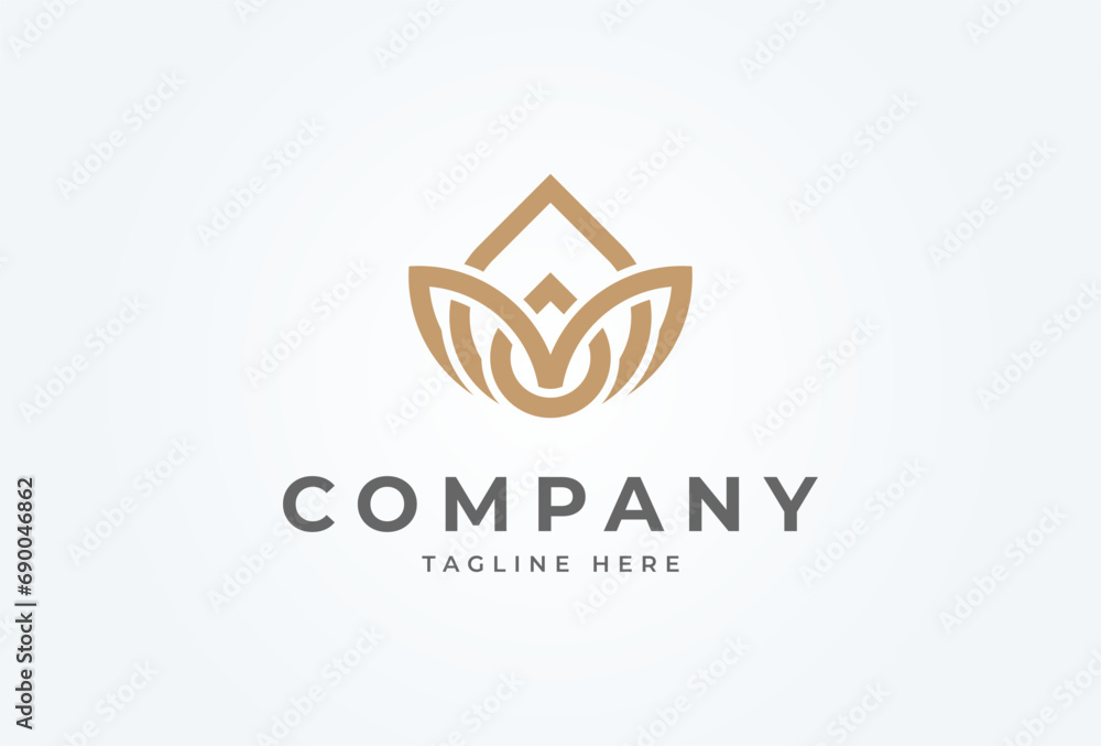 Initial M lotus Logo. letter M with Lotus flower combination. Flat Vector Logo Design Template. vector illustration Initial M lotus Logo. letter M with Lotus flower combination. Flat Vector Logo Design Template. vector illustration