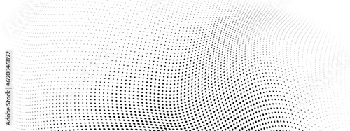 Abstract halftone wave dotted background