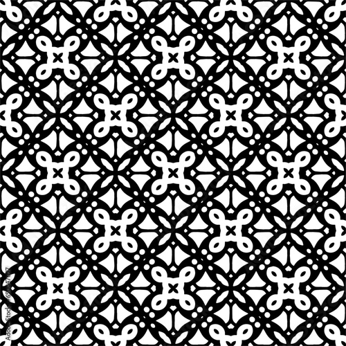 Wallpaper with Seamless repeating pattern. Black and white pattern . Abstract background. Monochrome texture for web page, textures, card, poster, fabric, textile.