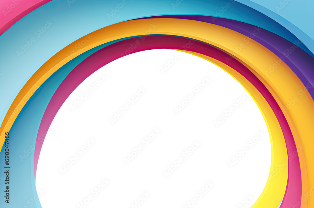 Abstract blue yellow and pink frame banner isolated on transparent background Abstract blue yellow and pink frame banner isolated on transparent background