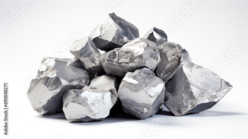 zinc ore on white background