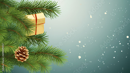 Christmas card with fir branch,Christmas background