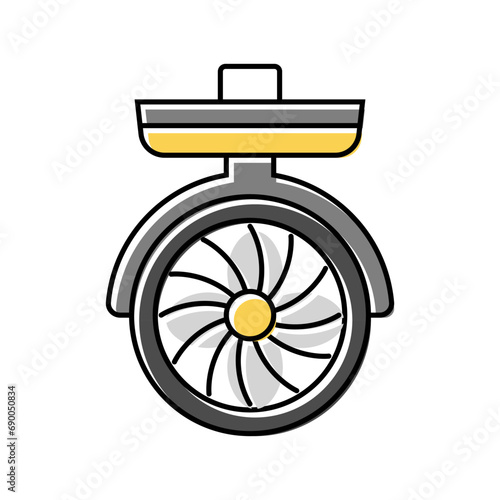 glamping tent fan color icon vector. glamping tent fan sign. isolated symbol illustration
