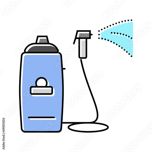 portable shower glamping color icon vector. portable shower glamping sign. isolated symbol illustration